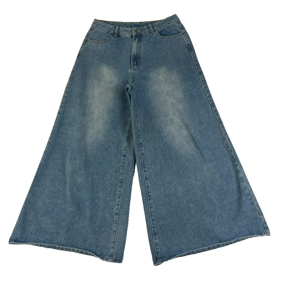 Cider Jeans Women's Large Light Wash Wide Leg Baggy
